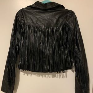 FAUX LEATHER FRINGE 🤠 JACKET 😍🧥